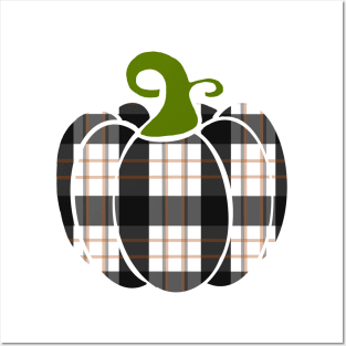 Halloween Plaid Pumpkin Posters and Art